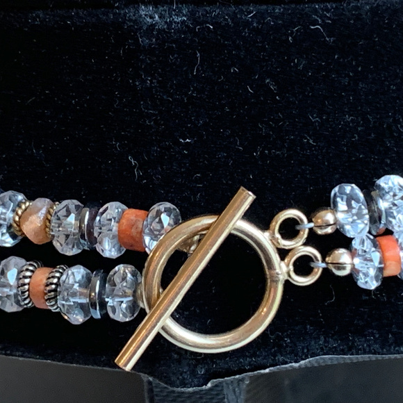 Handmade Crystal & Sun Stone Necklace - Picture 4 of 6